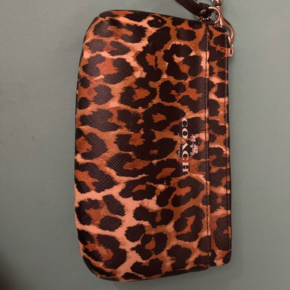 Coach Leopard print Wristlet. Like New Condition. - Picture 4 of 4